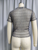 Sheer Sparkle Ruffled Short-Sleeve Crop Top