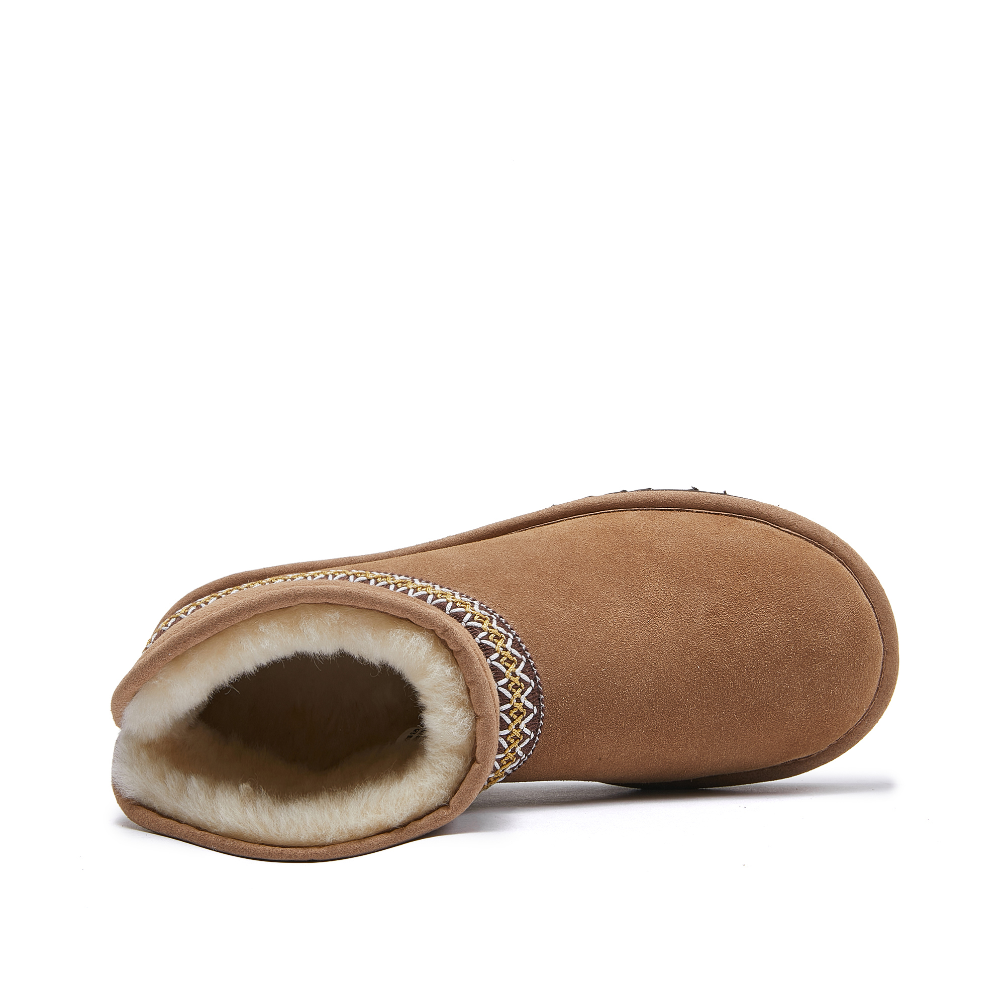 Embroidered Fleece - Lined Ankle Snow Boots