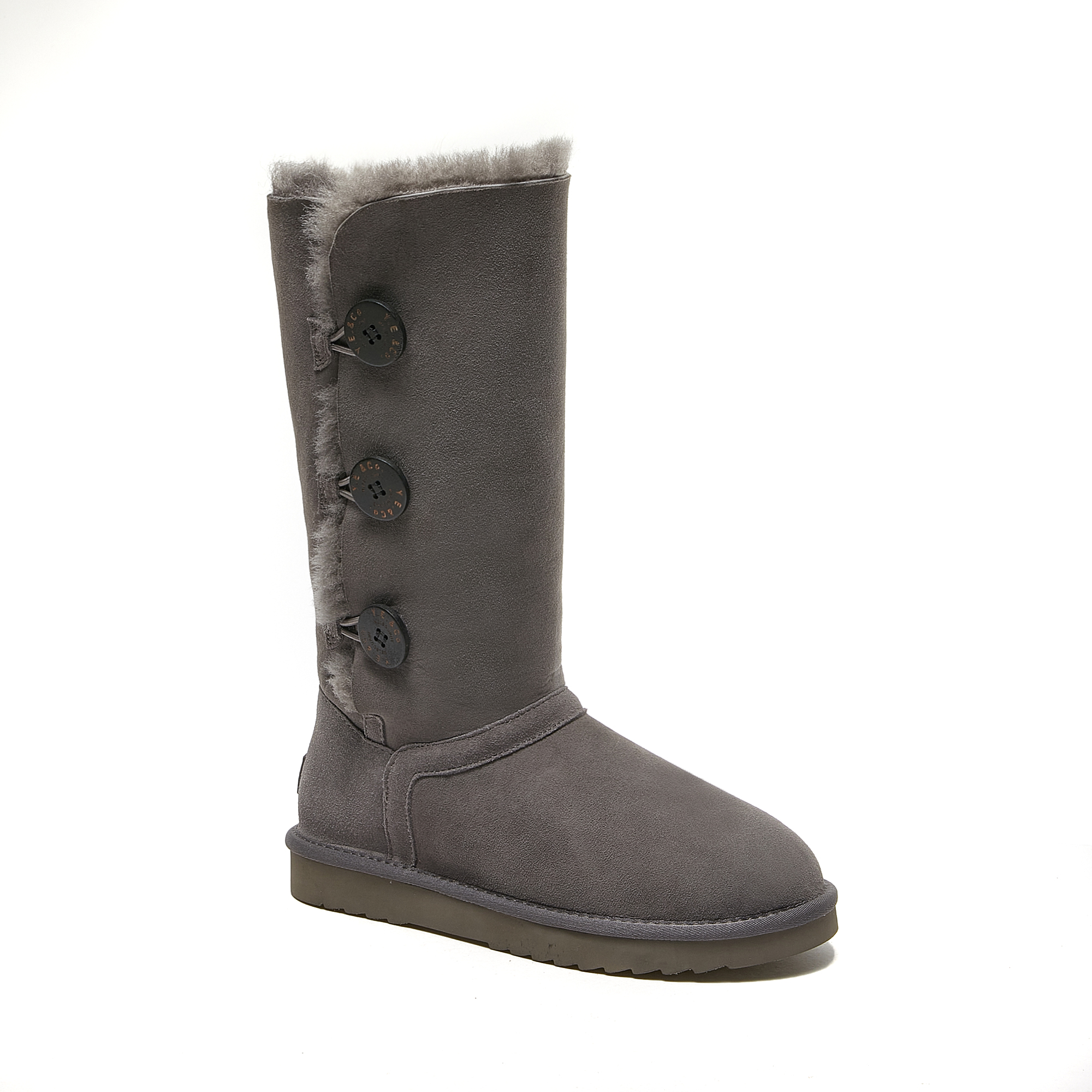 Women's Triple-Button Furry Tall UGG-style Boots