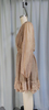 Sparkly Gold Long-Sleeve Ruffled Mini Dress with Waist Tie
