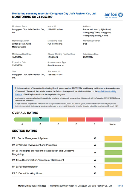  BSCI REPORT 