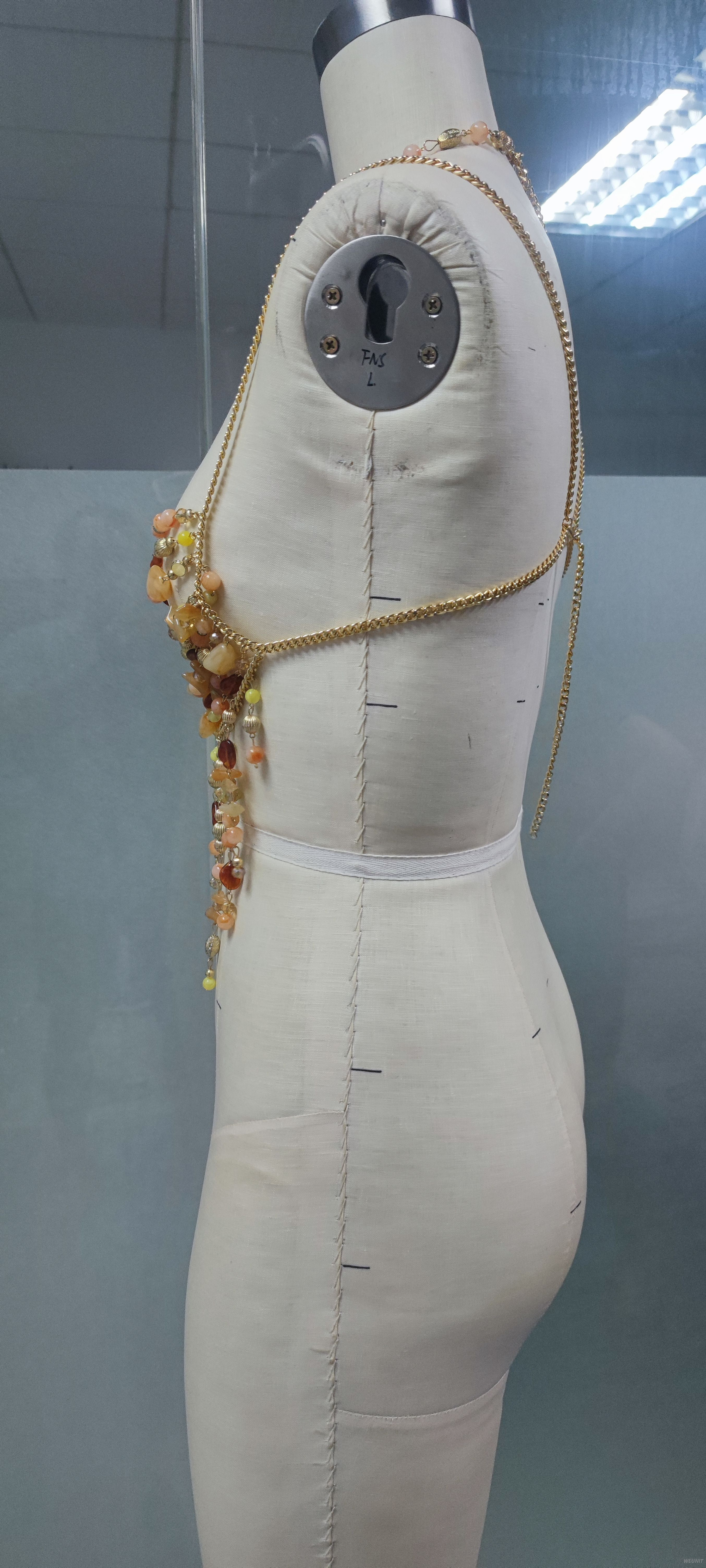 Colorful Beaded Body Chain Crop Top