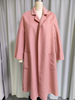 Pink Belted Wool - Blend Wrap Coat with Pockets
