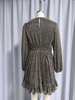 Floral Sheer - Sleeve Ruffled Mini Dress with Waist-tie