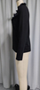 Women's Black Mesh Ruffled Long-Sleeve Top