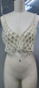 Exquisite Pearl-Embroidered Crochet Crop Top HANDMADE
