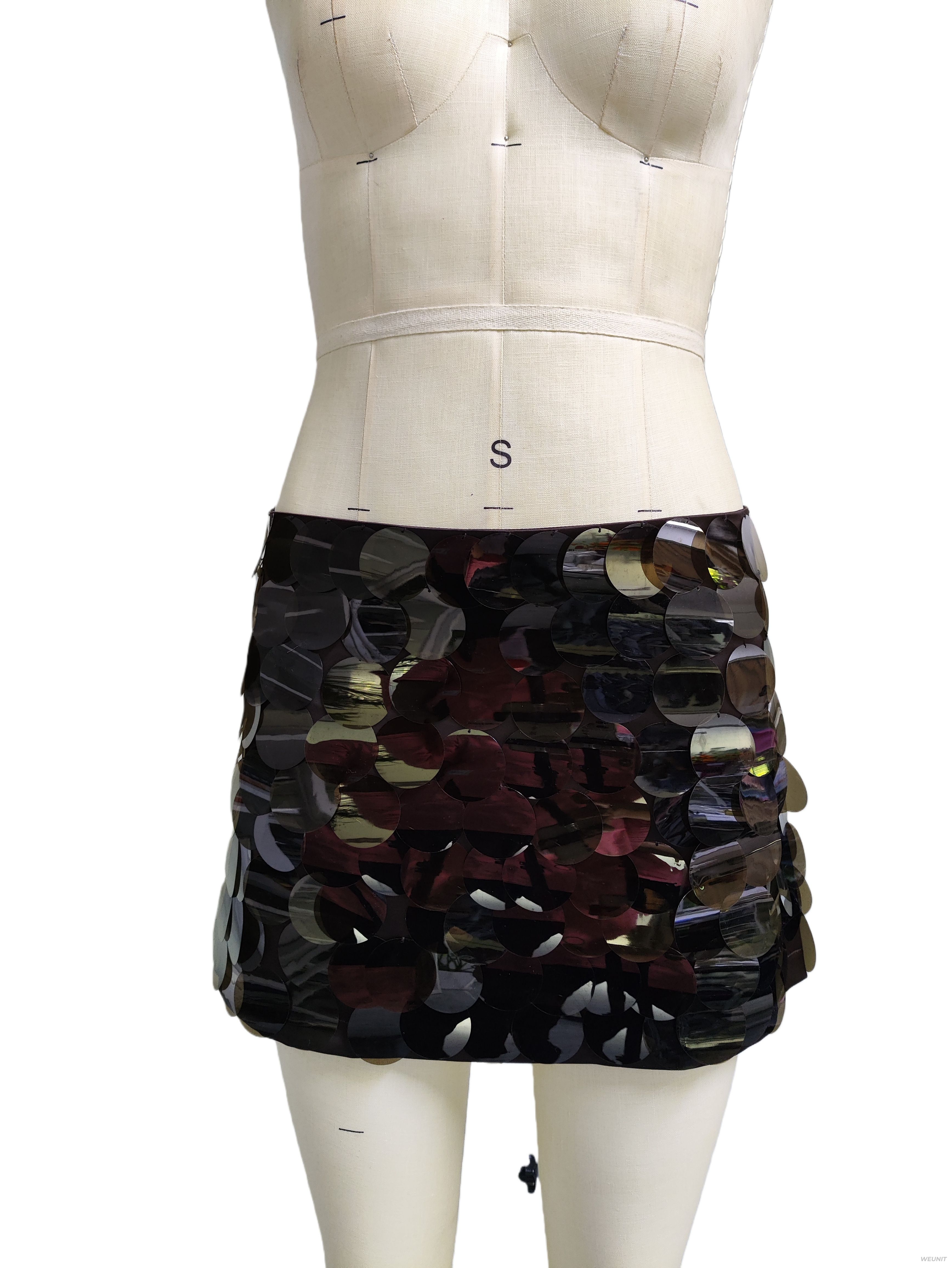Sequin-Embellished Mini Skirt for Women
