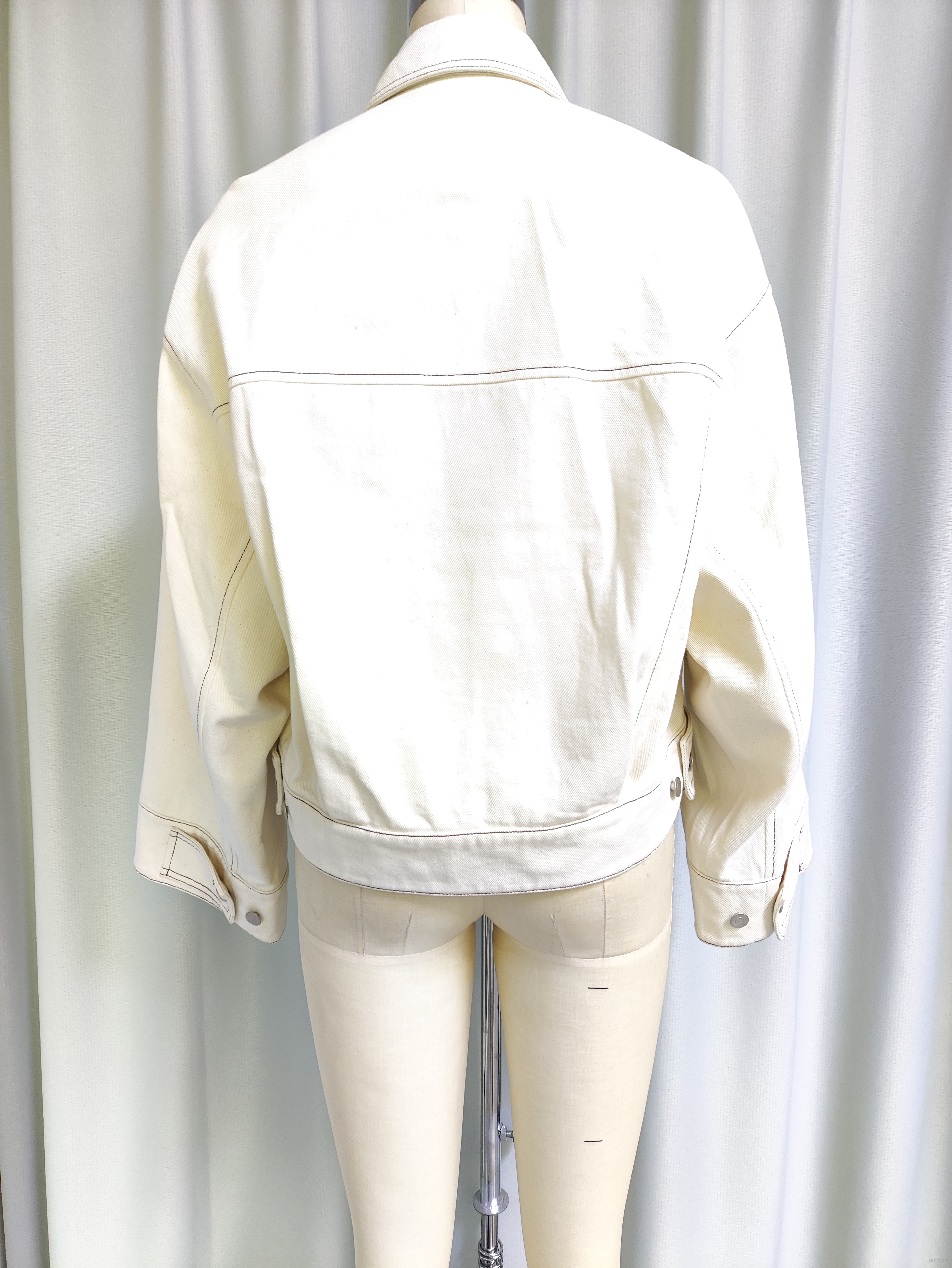 ChicWhite Denim Jacket - Timeless Elegance