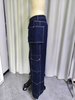 High-Waisted Cargo Denim Wide-leg Pants