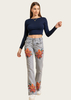 Ladies Jeans with flower printing