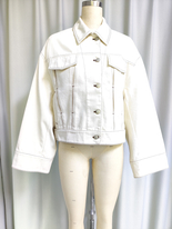ChicWhite Denim Jacket - Timeless Elegance