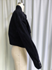 Black Cropped Denim Jacket with Button - Up Pockets