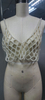 Exquisite Pearl-Embroidered Crochet Crop Top HANDMADE