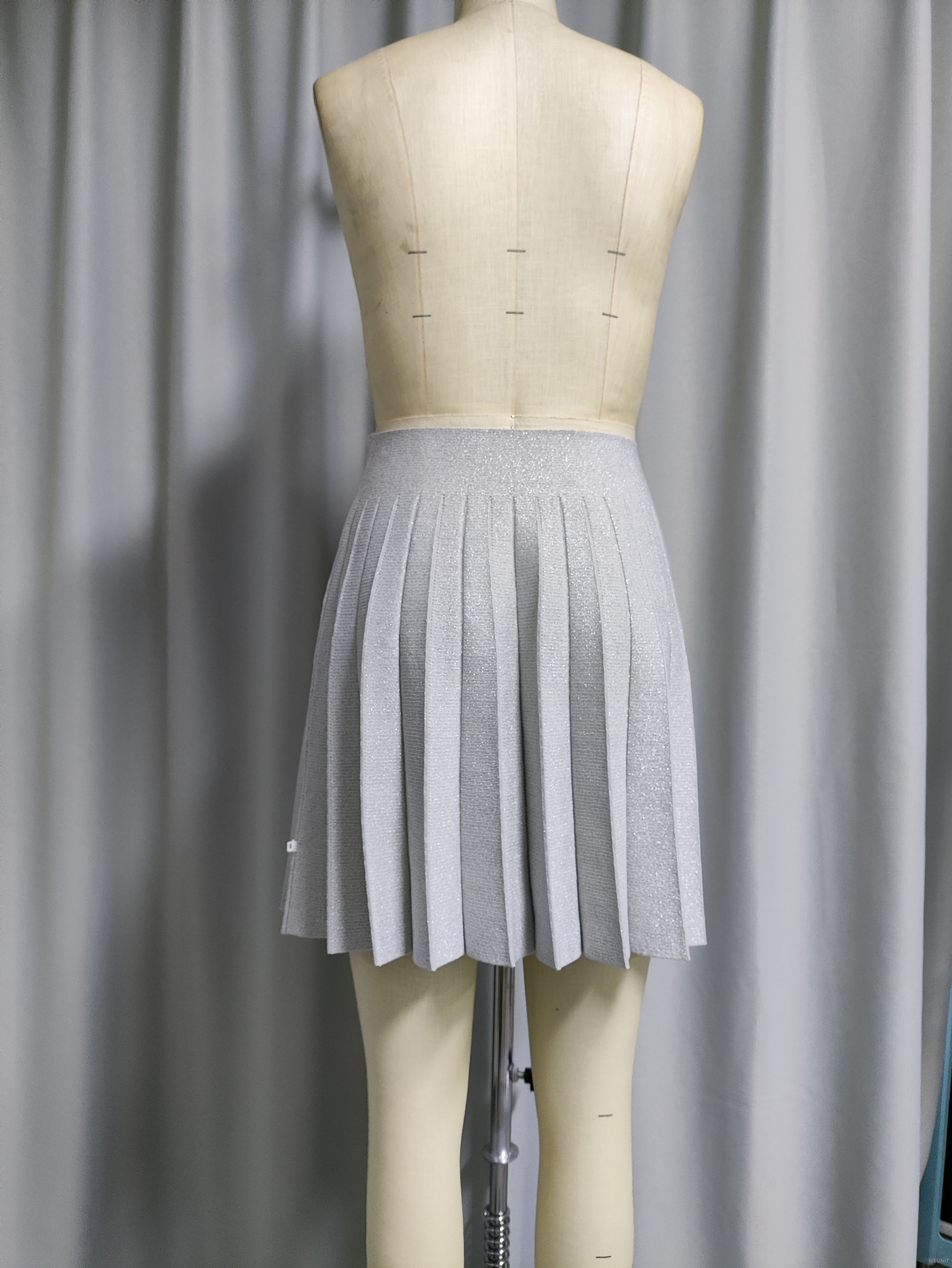 Sparkling Pleated Mini Skirt for Women