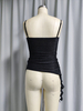 Sequin Ruffled Asymmetric Cami Top for Women