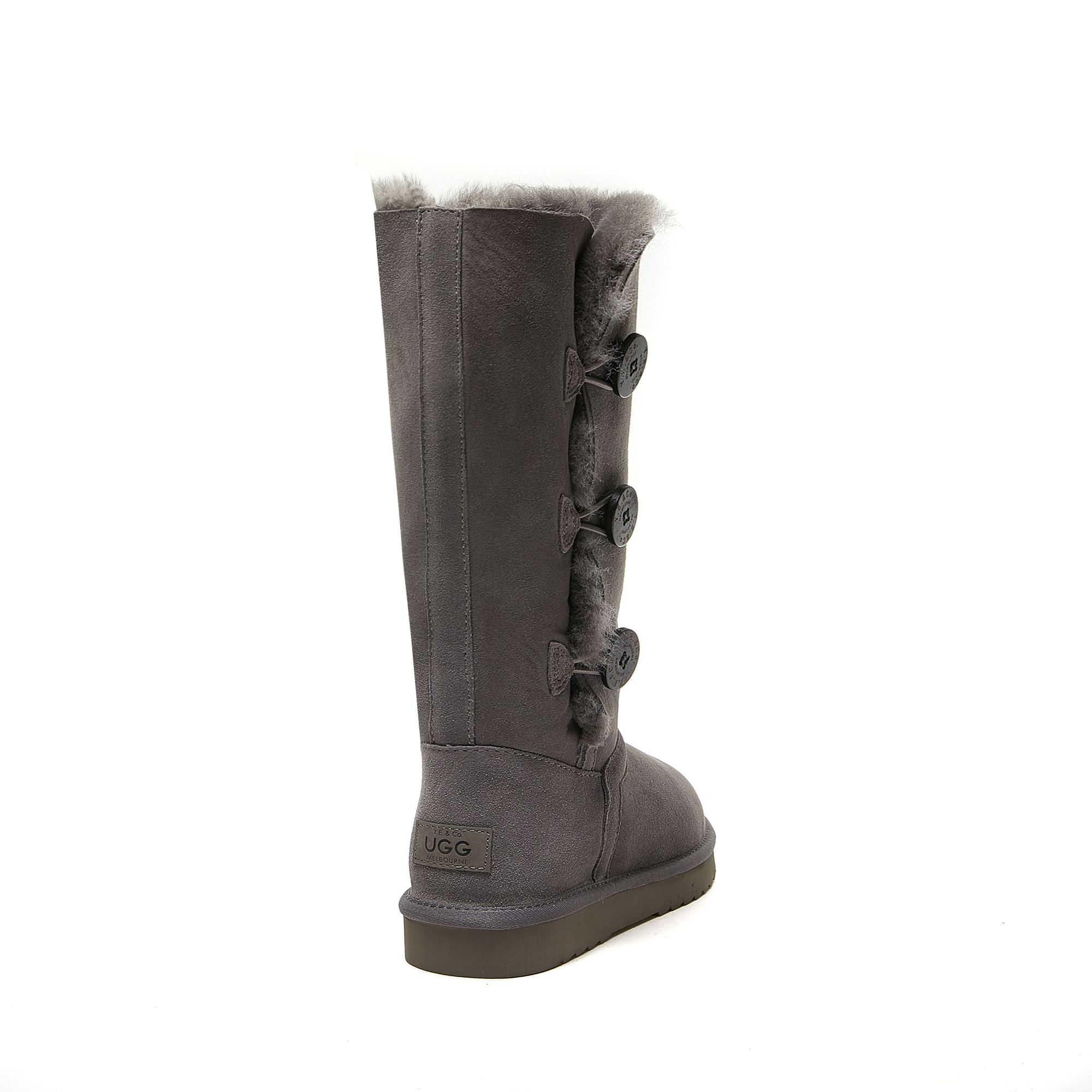 Women's Triple-Button Furry Tall UGG-style Boots