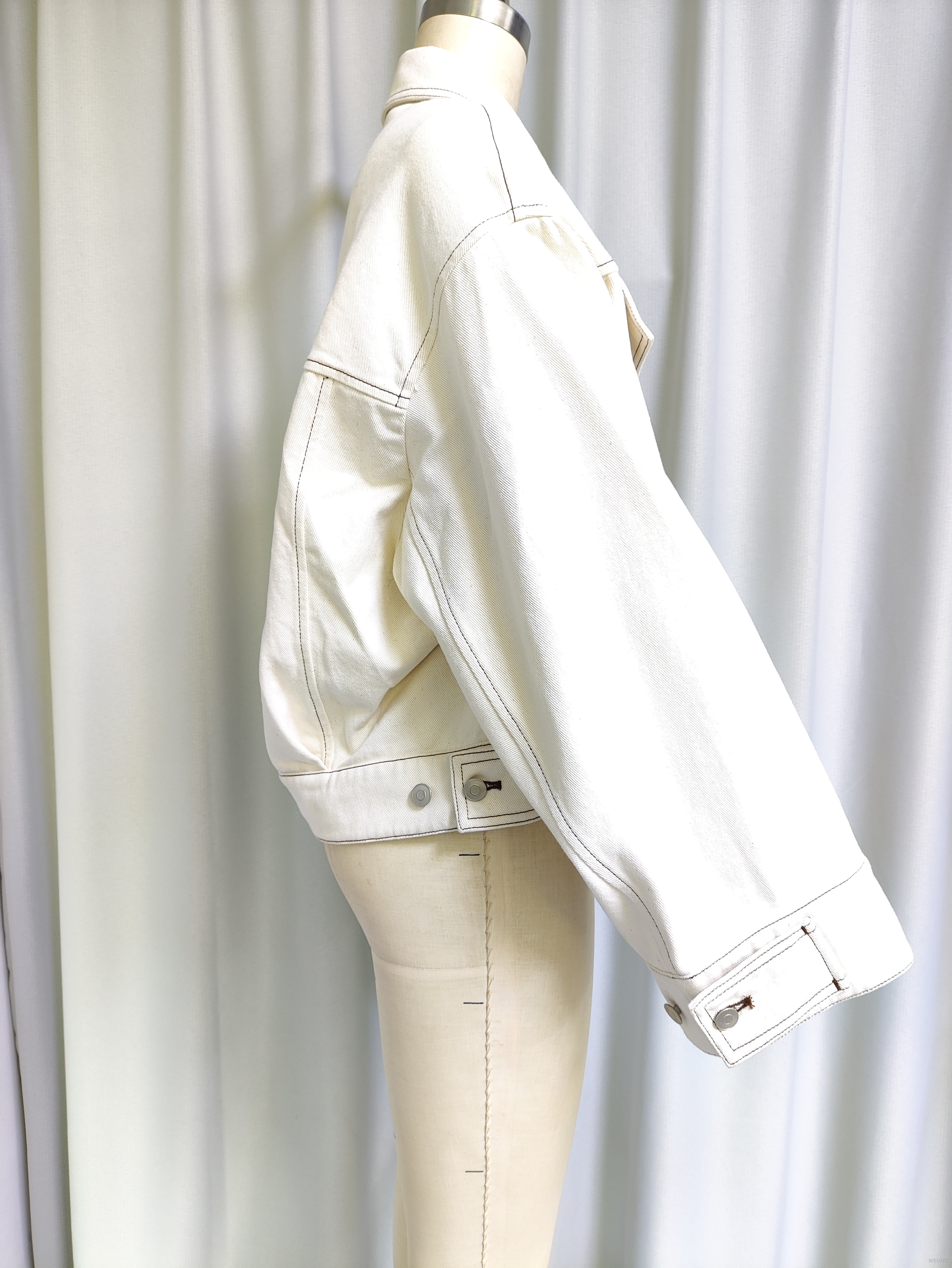 ChicWhite Denim Jacket - Timeless Elegance