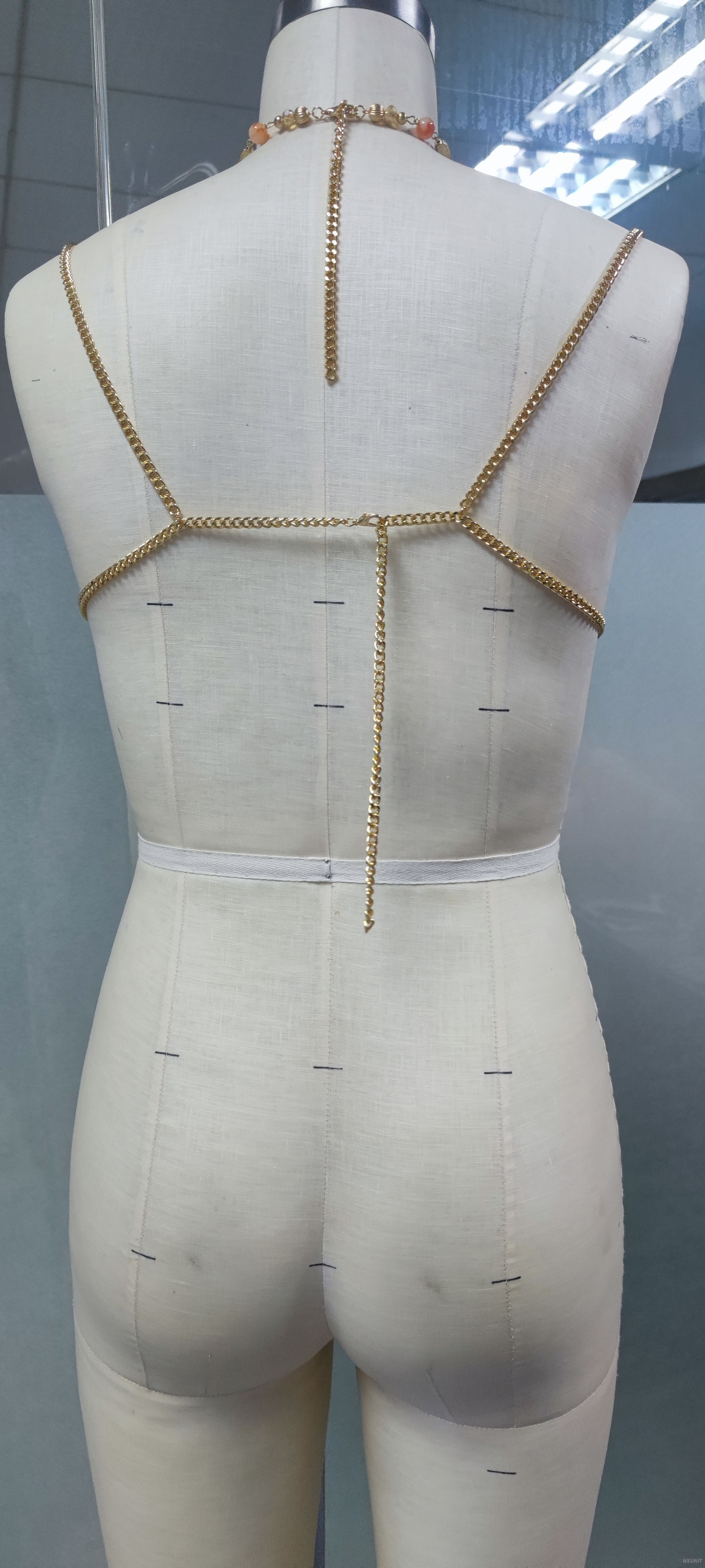 Colorful Beaded Body Chain Crop Top