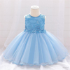 Satin Flower Girl Dress with Gold Bow-Back Elegance
