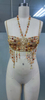 Colorful Beaded Body Chain Crop Top