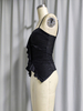 Sequin Ruffled Asymmetric Cami Top for Women
