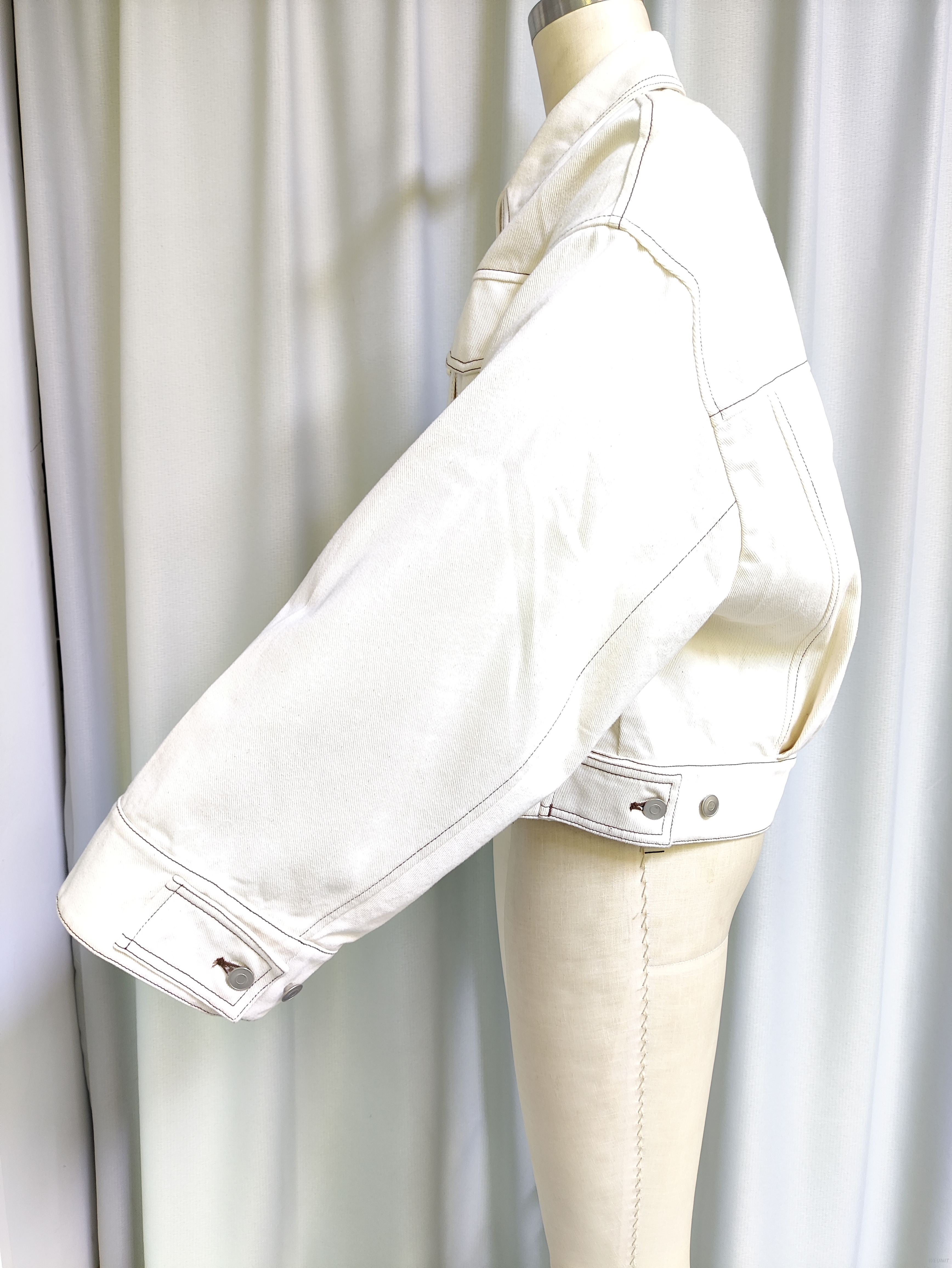 ChicWhite Denim Jacket - Timeless Elegance