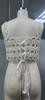 Exquisite Pearl-Embroidered Crochet Crop Top
