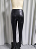 Women's Faux Leather Skinny Leggings with Front Zippers