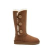 Women's Triple-Button Furry Tall UGG-style KAHKI Boots 
