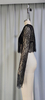 Women's Sheer Long-Sleeve Lace Crop Top with Built-in Bra